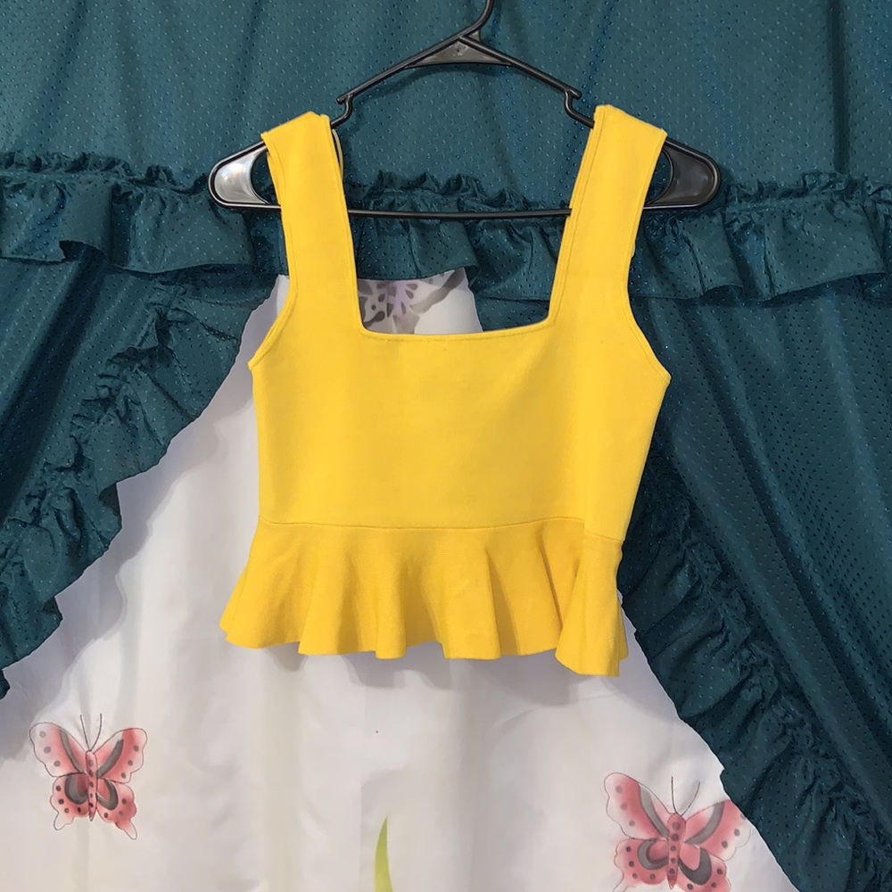 Zara Crop Peplum Top